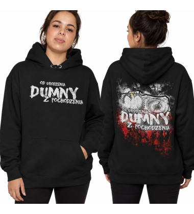 Damska bluza z kapturem OD URODZENIA DUMNY 2